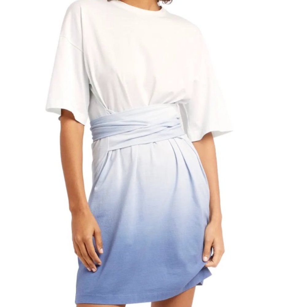 Rebecca Minkoff Dip dye wrap waist T-shirt dress